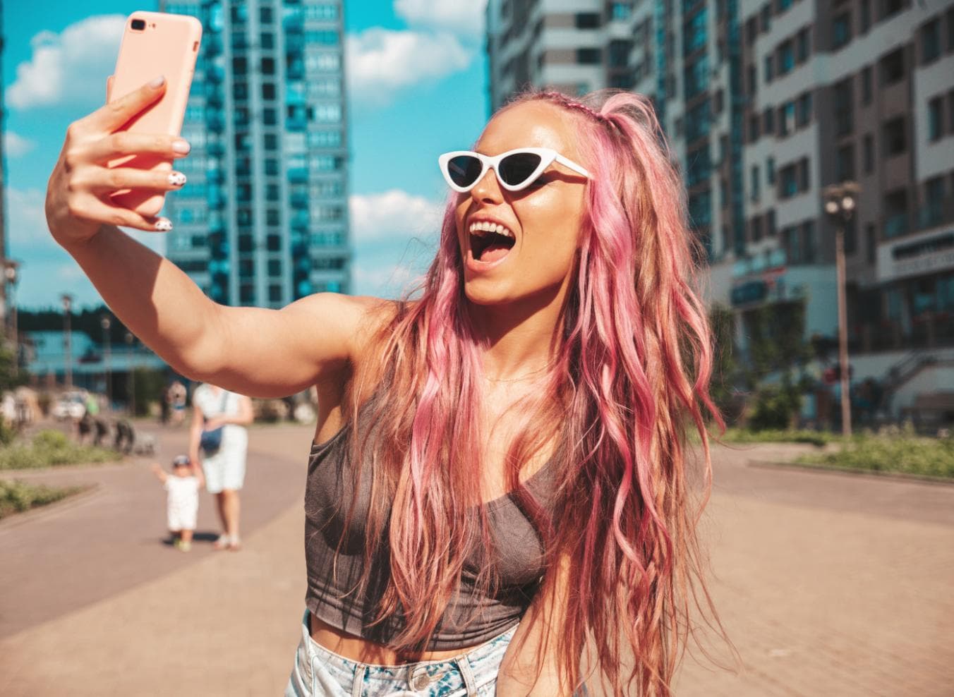 Travel creator sharing an experience with her followers
