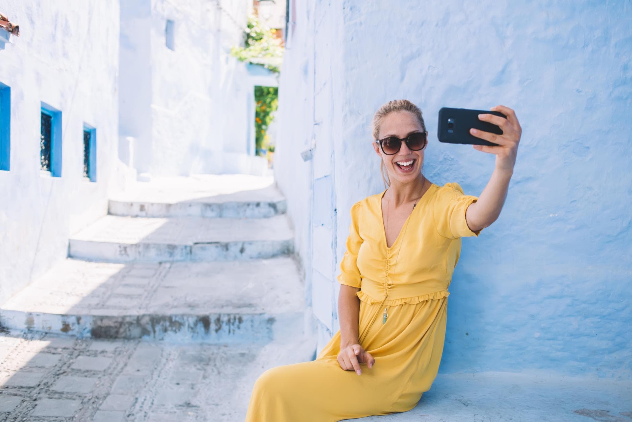 Resort Expert helping a client over a video call from abroad